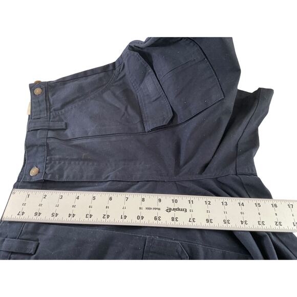 Preswick & Moore Men’s 36 Navy Blue Cargo Shorts Cotton Button Back Pockets New - Picture 6 of 12